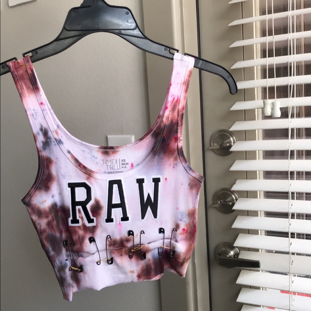 Custom made Safety Pin Tie Dye Tank
